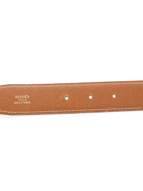 Hermes Belt Buckle Reversible Box Calf Veau Epsom Black Brown Silver 70 main image 8